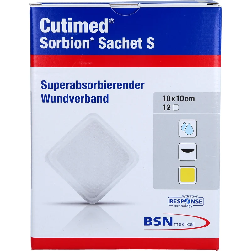CUTIMED SORBION SACHET S 10x10cm, 12 St PFL