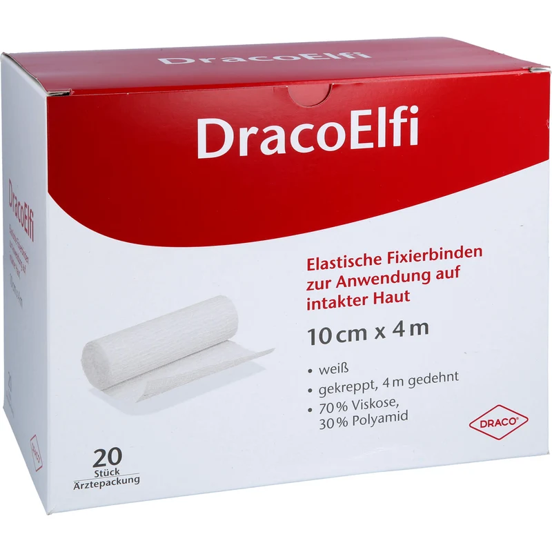 DracoELFI Elast.Fixierbinde gekreppt 4mx10cm cello, 20 St BIN