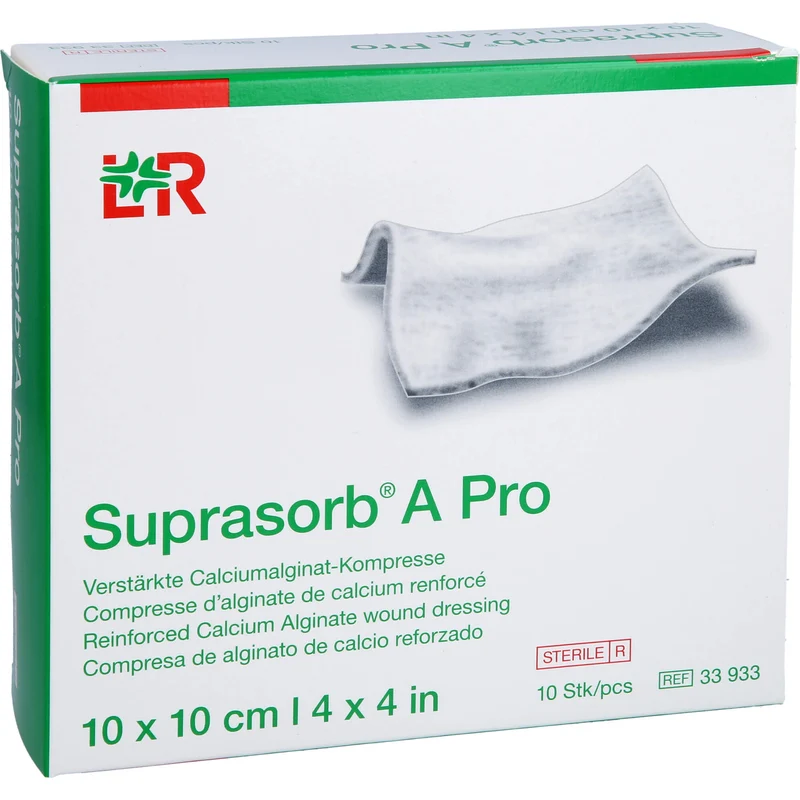 Suprasorb A Pro Calciumalginat Kompresse 10x10cm, 10 St KOM