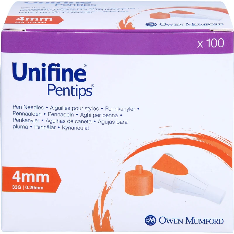Unifine Pentips 4mm 33G, 100 St KAN