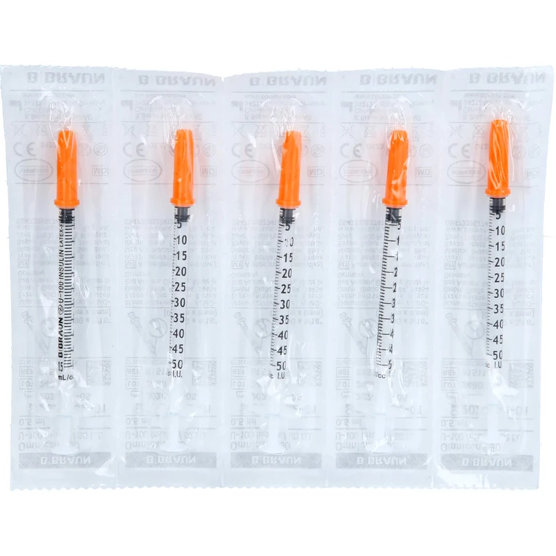 Omnican® 50 0,5ml Insulinspritzen, 50 I.E. Nennvolumen, U-100 Insulin; 0,30x8mm, 100X1 St SRI
