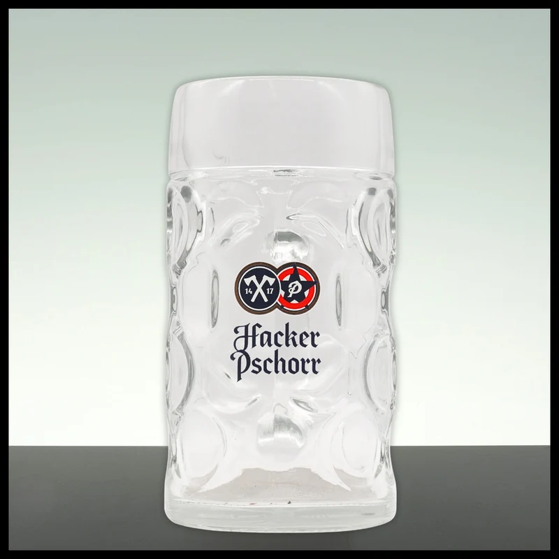 Hacker Pschorr Maßkrug Glas 1L