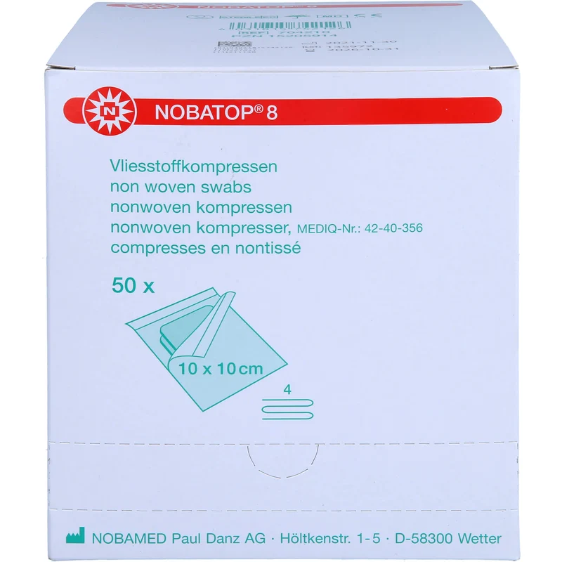 NOBATOP 8 10x10cm steril P2, 50X2 St KOM