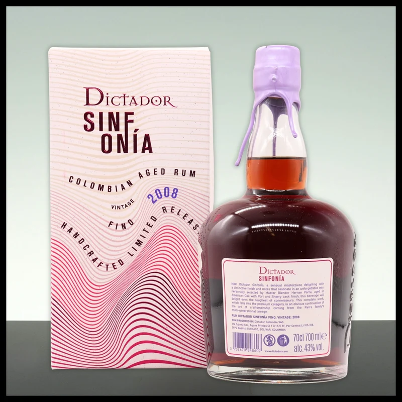 Dictador SINFONIA Fino Rum 2008 0,7L - 43% Vol.