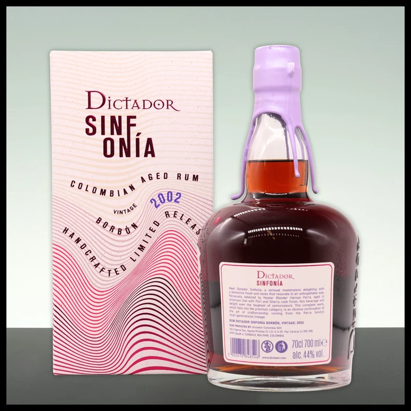 Dictador SINFONIA Borbón Rum 2002 0,7L - 44% Vol.