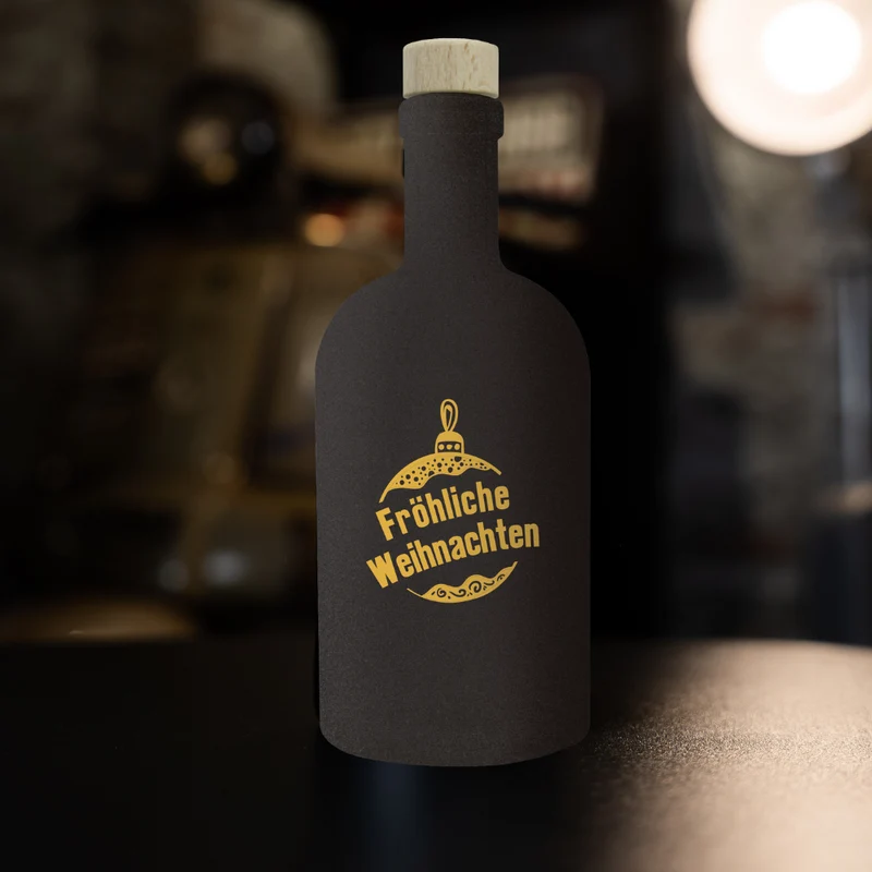 Weihnachtslikör Pflaume Zimt | Design Flasche "Fröhliche Weihnachten" | 18%