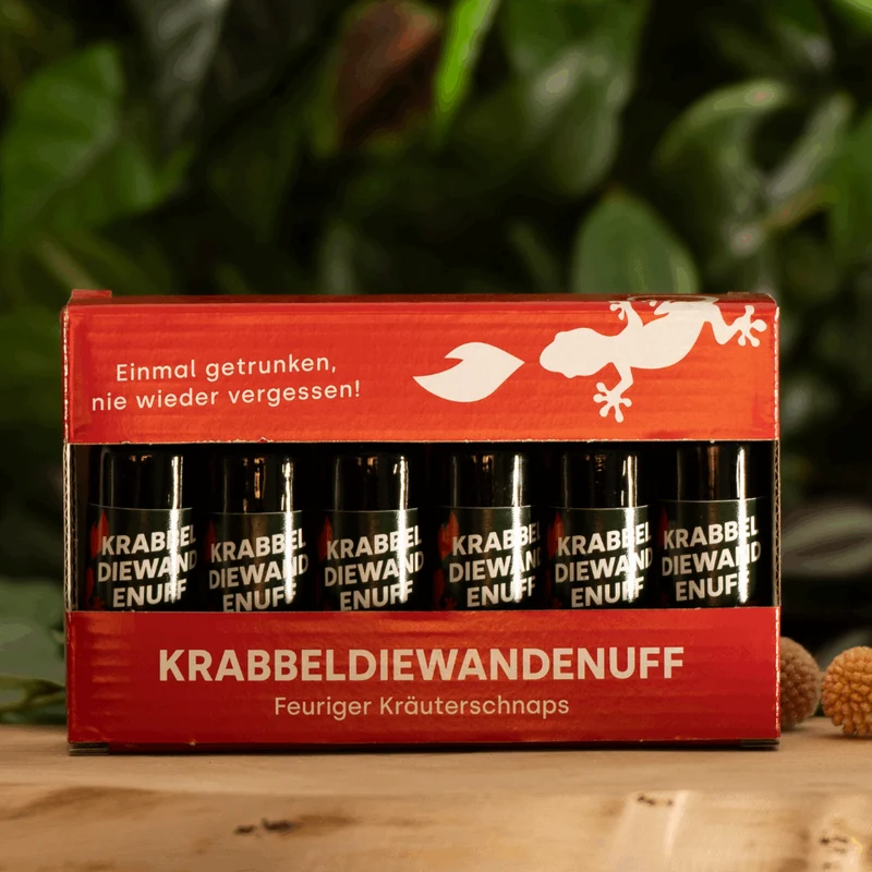 Krabbeldiewandenuff Probier-Paket - 6x feuriger Kräuterschnaps Shot