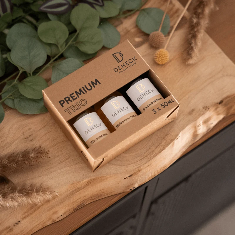 Fruchtliköre Geschenk | Trio Fruchtlikör Set | Kirsch-Schoko, Pfirsich & Wildorange