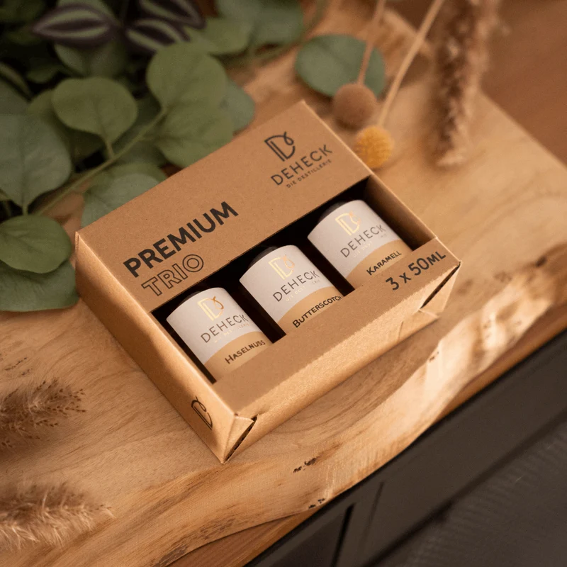 Premium Likör Geschenk | Trio Topseller Liköre Set | Butterscotch, Karamell & Haselnuss