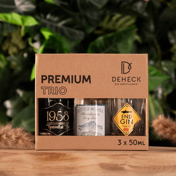 Gin Geschenk Trio | 3 Gins aus Rheinhessen | Deheck Gin Tasting Set