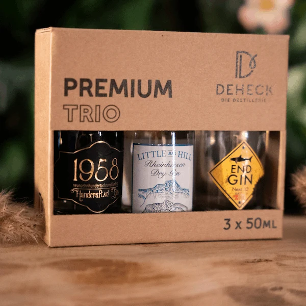 Gin Geschenk Trio | 3 Gins aus Rheinhessen | Deheck Gin Tasting Set