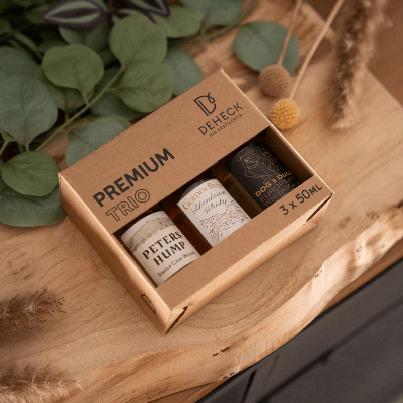 Whisky Geschenk Trio | 3 Whiskys aus Rheinhessen | Deheck Whisky Tasting Set