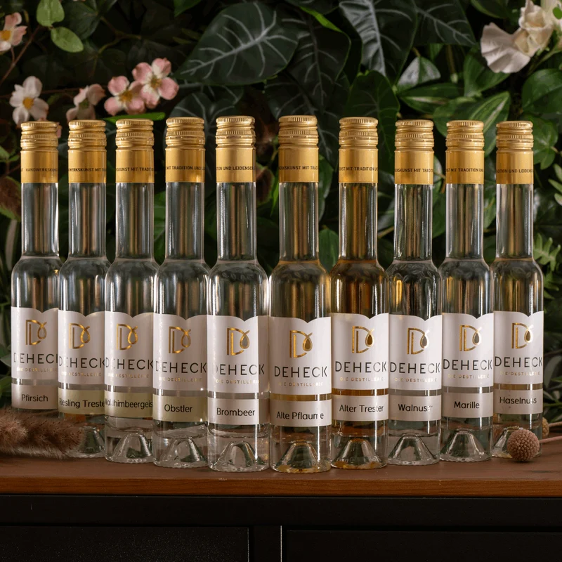 Probierpaket Destillate "hochprozentig" | 10 x 0,1 L Brände und Spirituosen Set