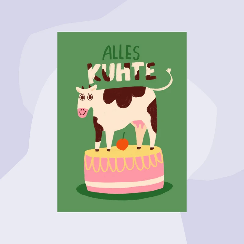 Postkarte: Alles Kuhte