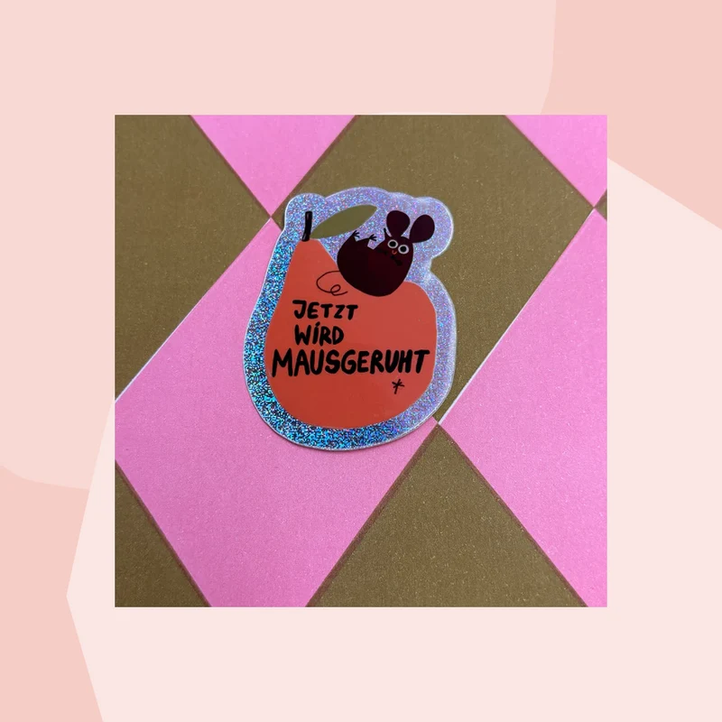 Sticker mit Glitzer: Jetzt wird mausgeruht