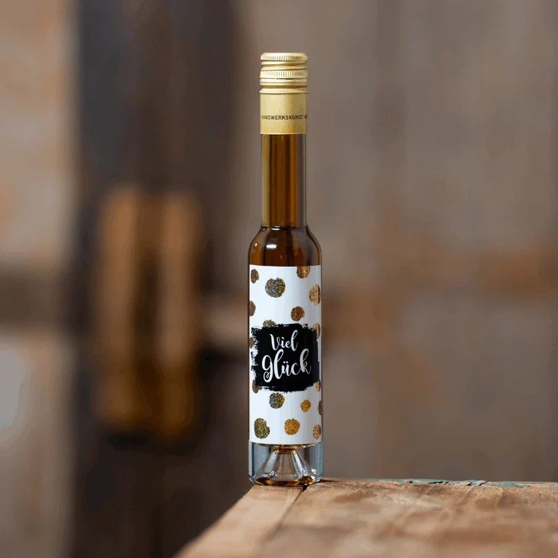 Viel Glück | Glitzer Etikett | Butterscotch Likör mit Whisky 20%