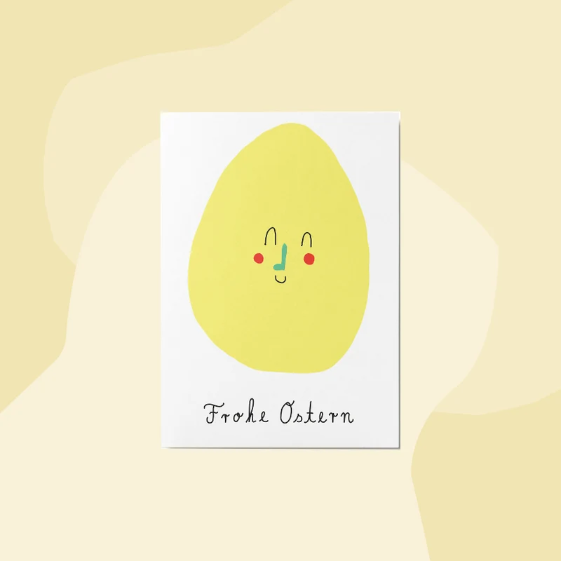 Postkarte zu Ostern: Frohe Ostern