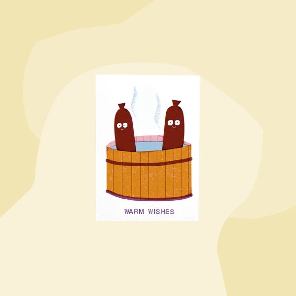 Postkarte: Warm Wishes