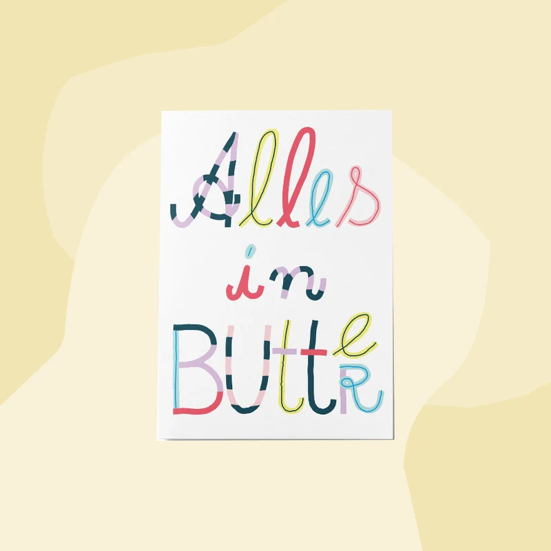 Postkarte: Alles in Butter