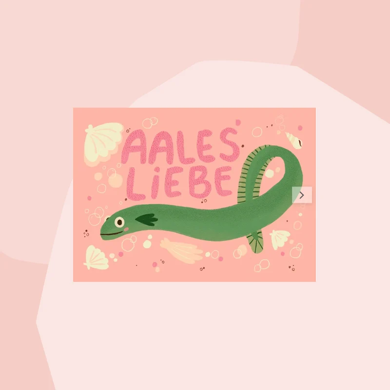 Postkarte: Aales Liebe