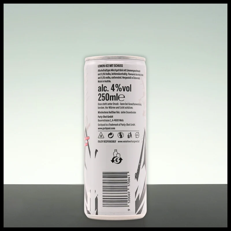 Gschpusi Lemon-Ice mit Schuss "Vodka-Lemon" 0,25L - 4% Vol.