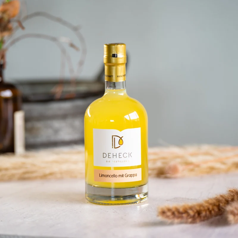 Limoncello Likör | zitroniger Limoncello mit Grappa verfeinert | 20%