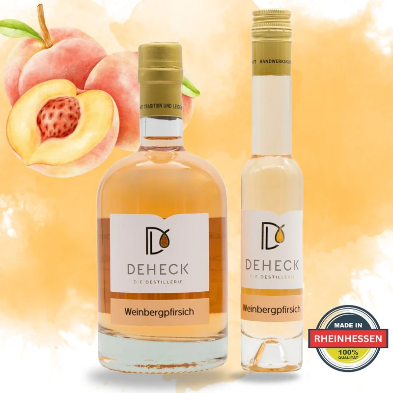 Weinbergspfirsich Likör | Pfirsich Likör mit fruchtig-citraler Note | 20%