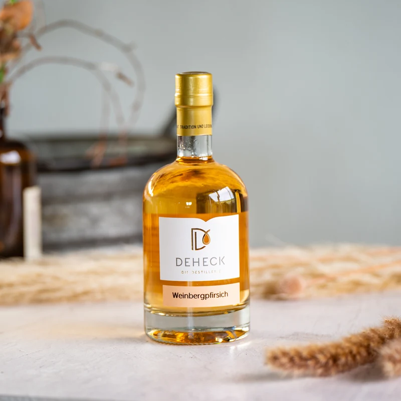Weinbergspfirsich Likör | Pfirsich Likör mit fruchtig-citraler Note | 20%