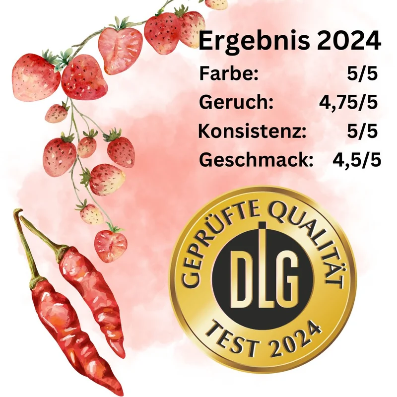 Erdbeer Chili Likör | Erdbeer Likör mit dezenter Chili Note | 20%