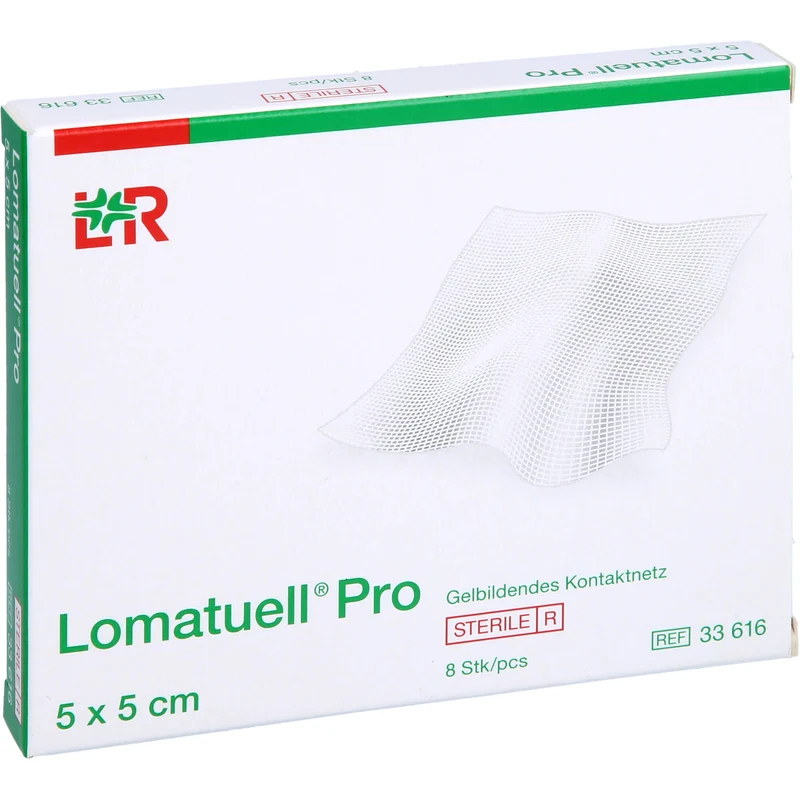 Lomatuell Pro 5x5cm steril, 8 St VER