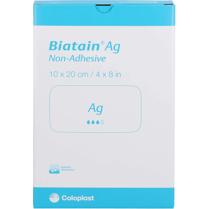 Biatain Ag Schaumverband nicht-haftend 10x20cm, 5 St VER