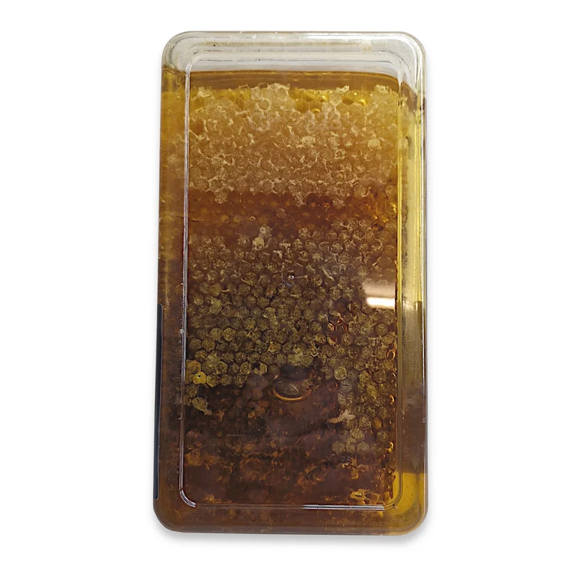 Wabenhonig / Honigwabe 1000g, hocharomatischer Premium Blütenhonig in der Frischebox
