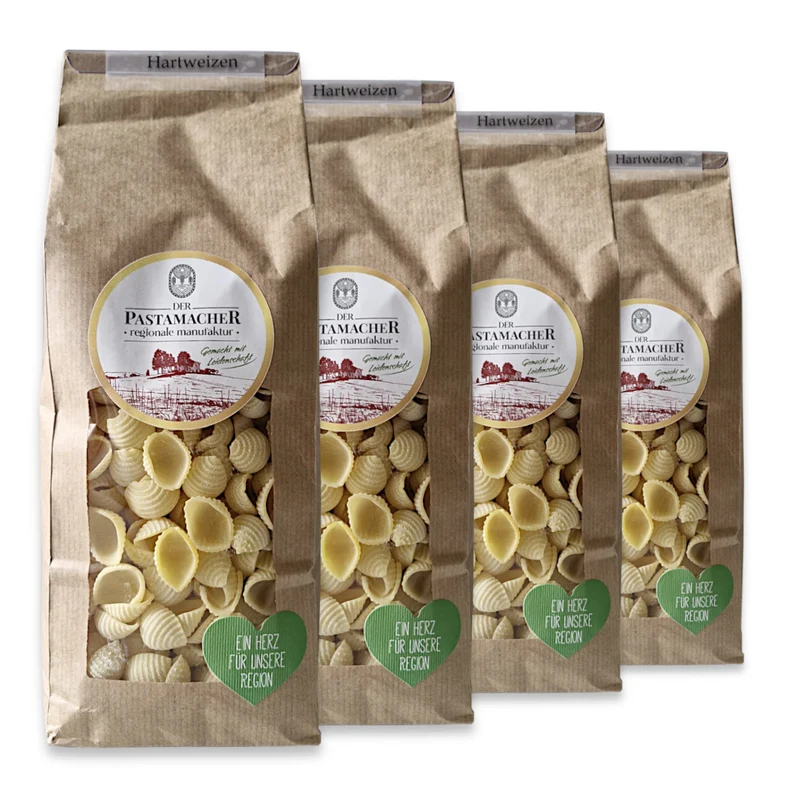 4x Hartweizen Conchiglie Nudeln 500g