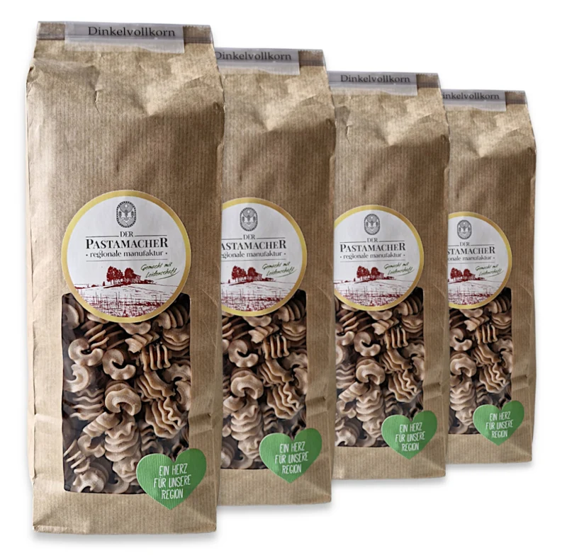 4x Dinkelvollkorn Radiatori Nudeln 500g