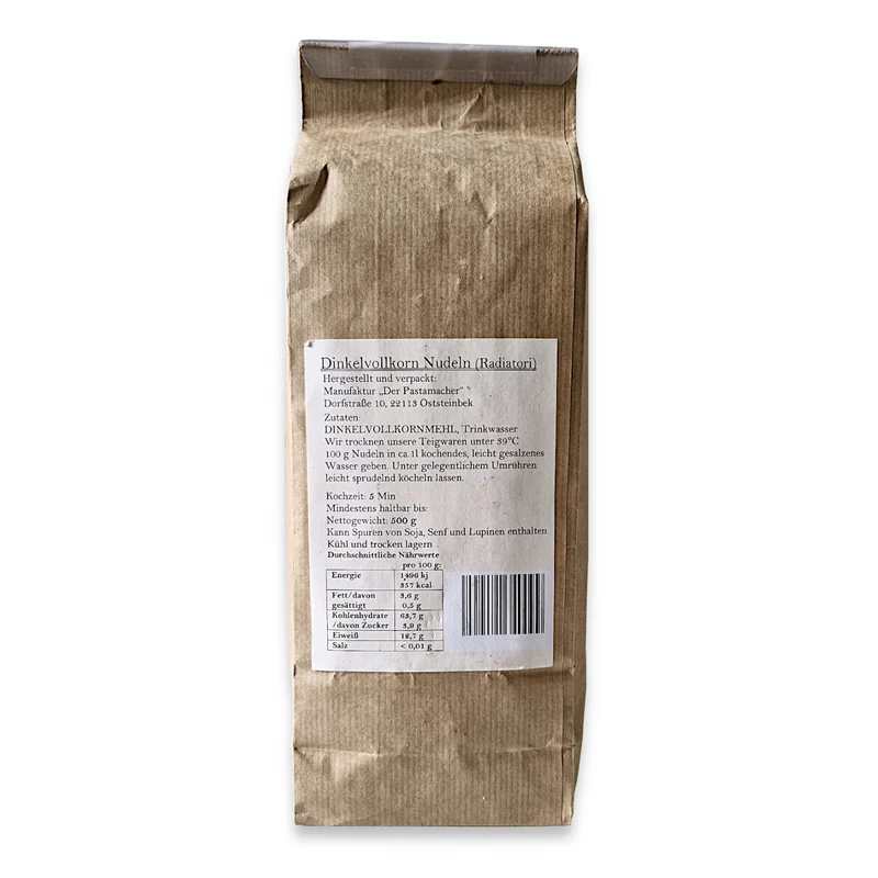 Dinkelvollkorn Radiatori Nudeln 500g