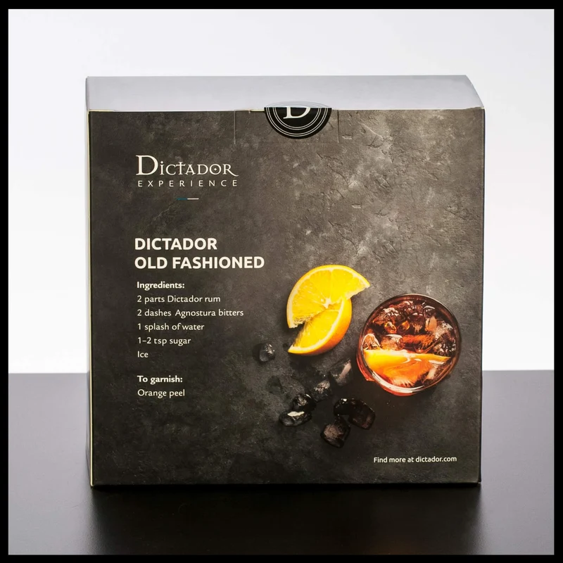 Dictador 12 YO Rum Geschenkbox mit 2 Gläsern 0,7L - 40% Vol.