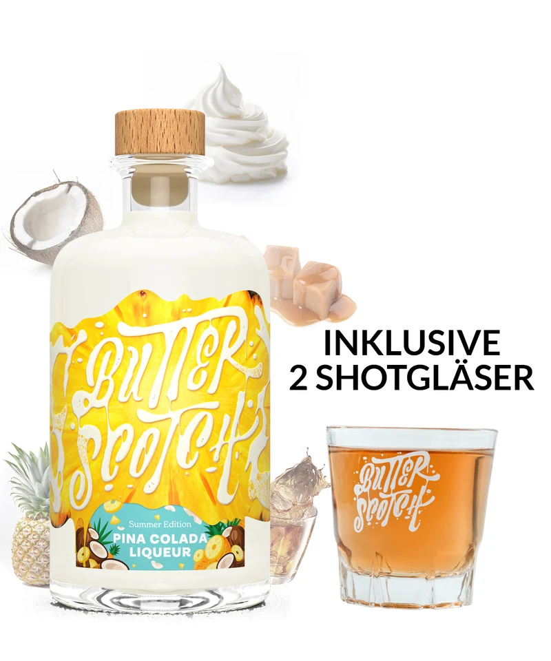 Butterscotch Pina Colada inkl. 2 Shot Gläser