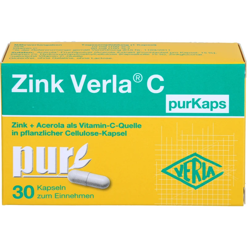 Zink Verla® C purKaps, Cellulose-Kapseln, 30 St KAP