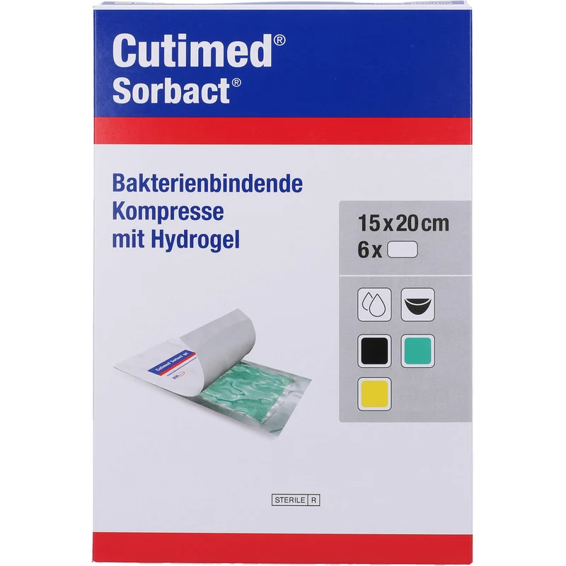 Cutimed Sorbact Gel Kompresse 15x20 cm, 6 St KOM