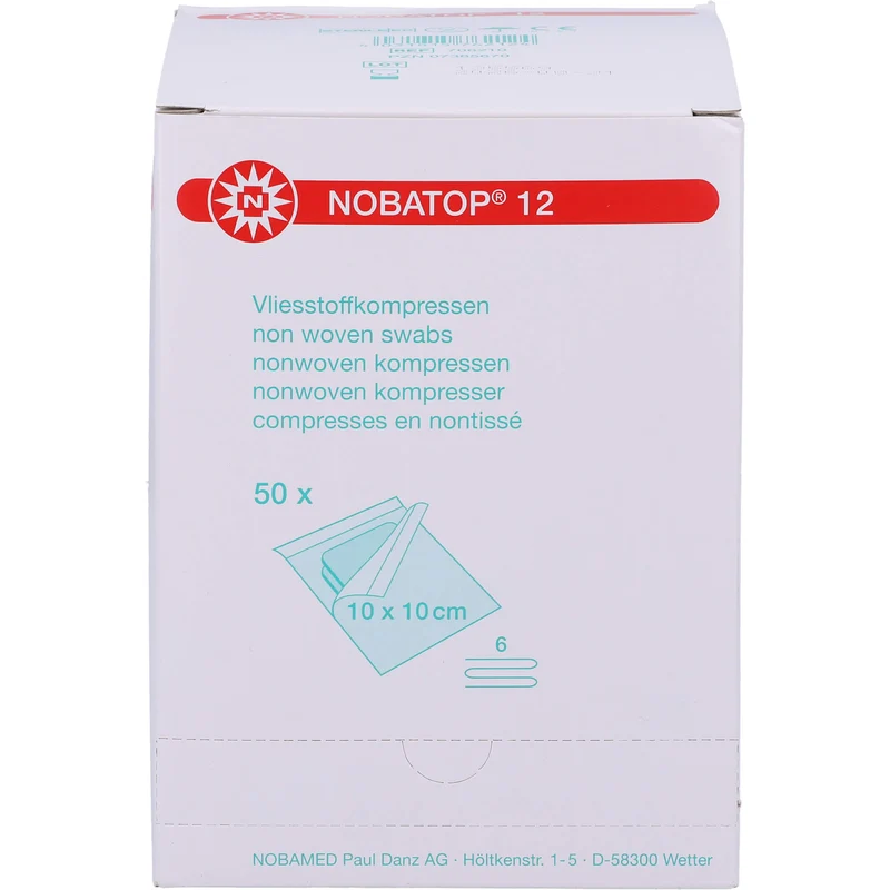 NOBATOP 12 10x10CM 5 STERILE KOMPRESSEN PRO SET, 50X2 St KOM