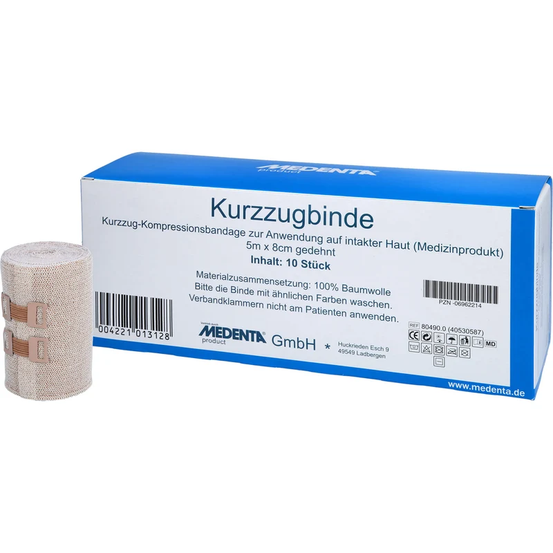 KURZZUGBINDE 5MX8CM, 10 St BIN