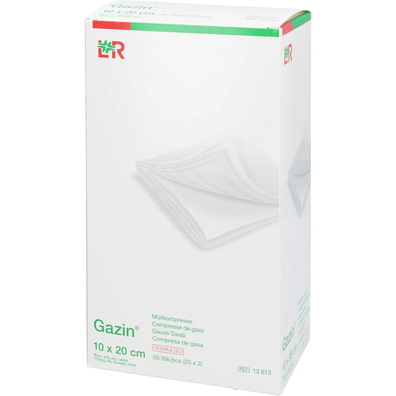 Gazin Kompressen steril 10x20cm, 25X2 St KOM