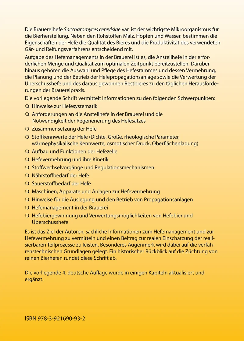 Die Hefe in der Brauerei
