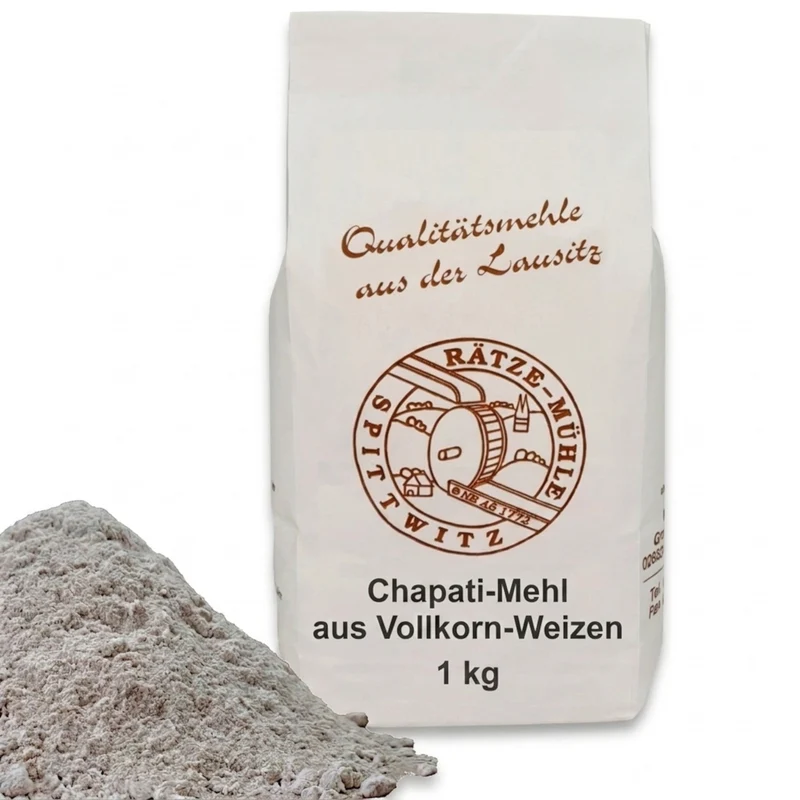 Chapati-Mehl aus Vollkorn-Weizen, Chakki Atta für besten Teig