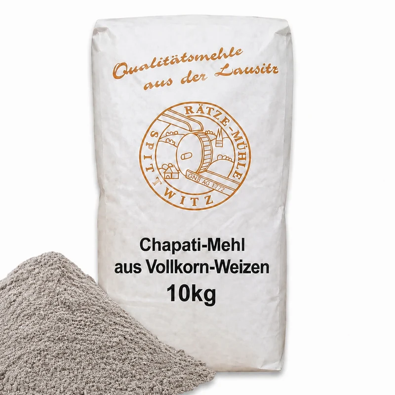 Chapati-Mehl aus Vollkorn-Weizen, Chakki Atta für besten Teig