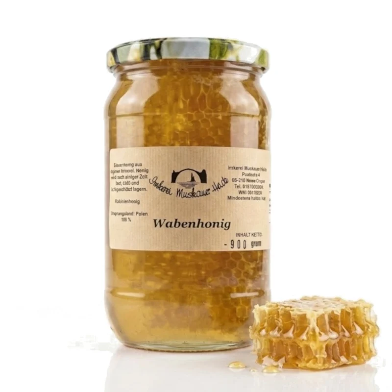 IMH Akazienhonig mit Wabenstück 900g