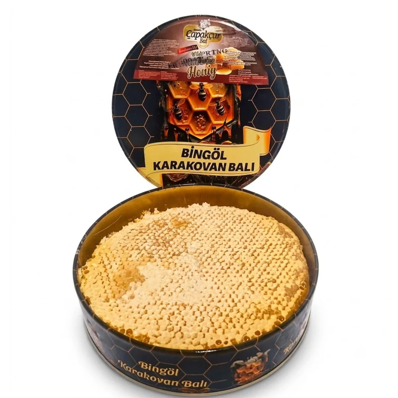 Gold-Wildblumen-Honigwabe 1500g in edler Blechdose, Hocharomatischer Karakovan Bali aus Bingöl