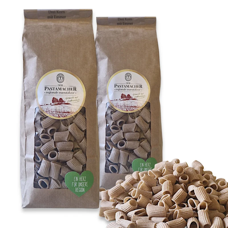 2x Dreikorn Nudeln Rigatoni 500g