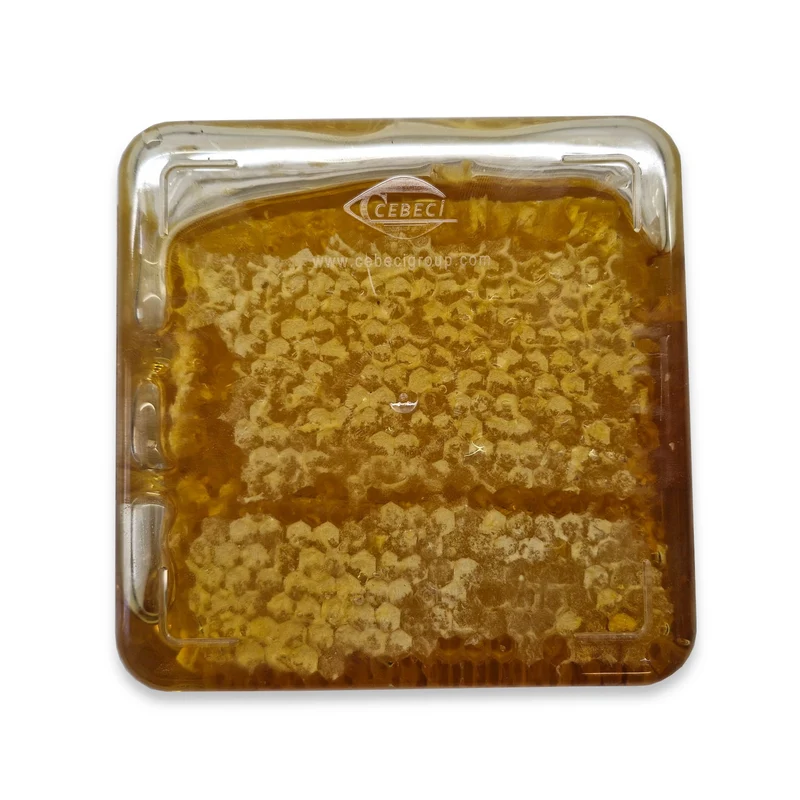 Wabenhonig / Honigwabe 500g, hocharomatischer Premium Blütenhonig in der Frischebox