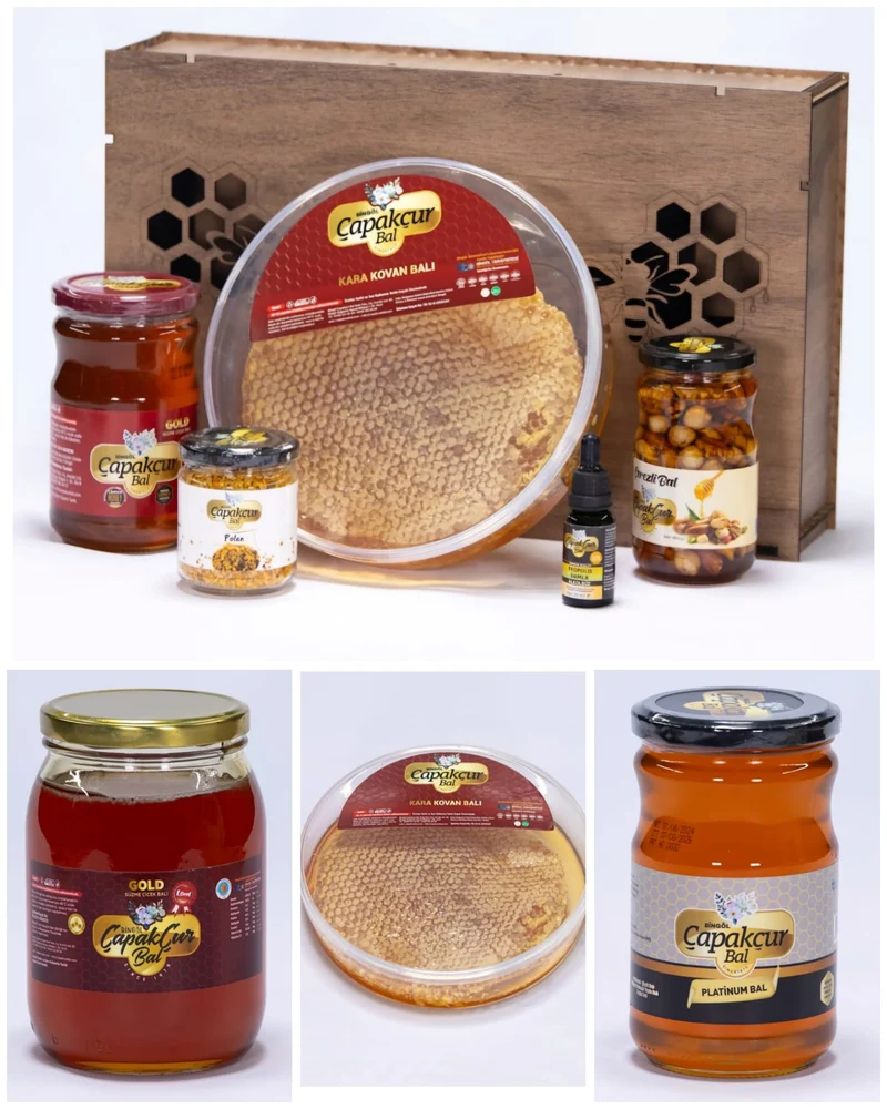Wabenhonig / Honigwabe 500g, hocharomatischer Premium Blütenhonig in der Frischebox
